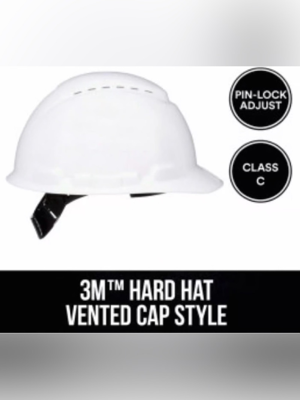 NWOT - 3M Pinlock Hard Hat White Vented